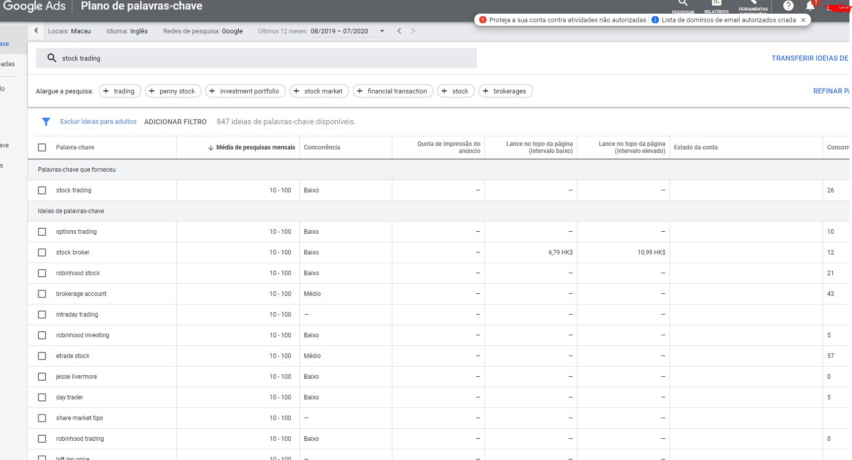 Keyword Planner Do Not Show Data For My Location: Macau - Google Ads  Community