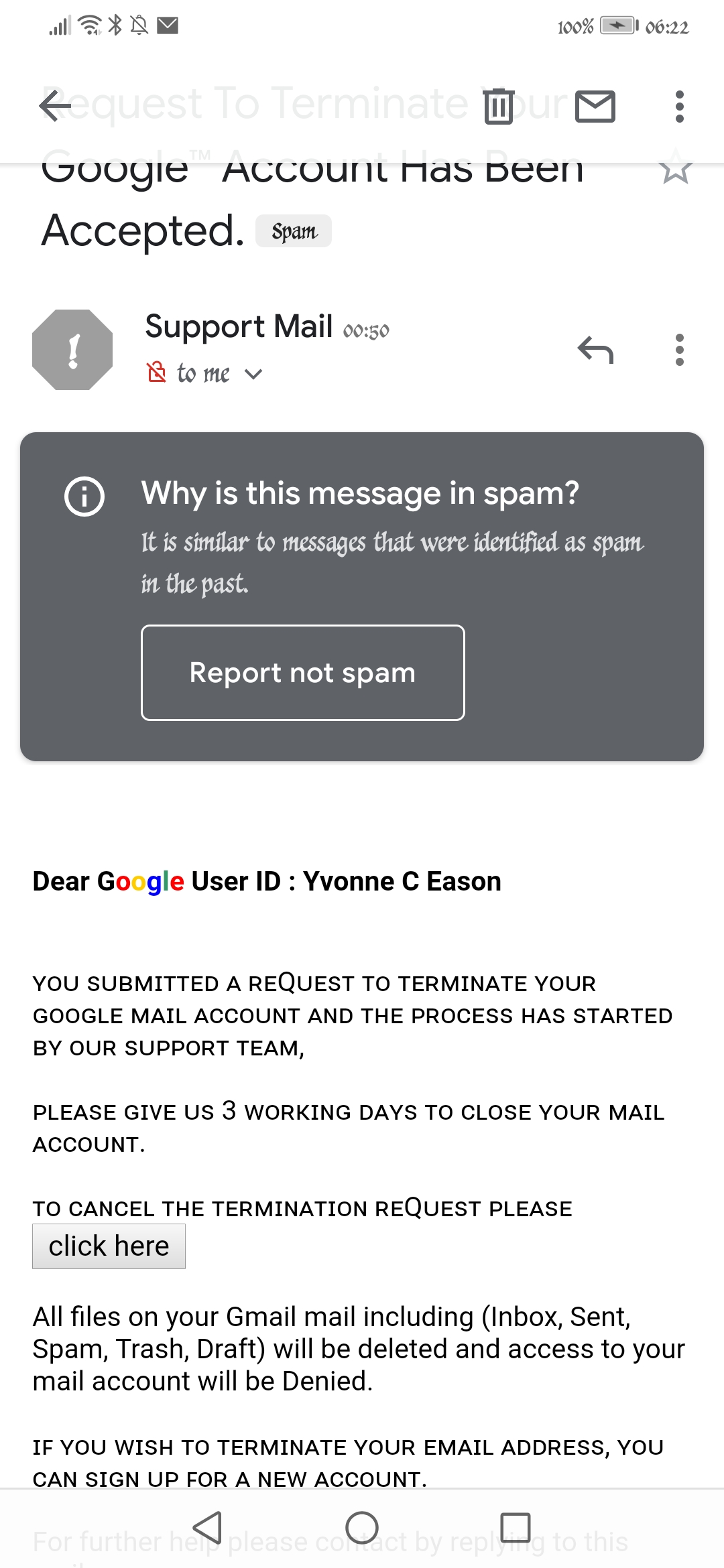 I Ve Recieved An Email Saying I Ve Requested To Deactivate My Account At 00 05am Ive Not Requested Google Account Community