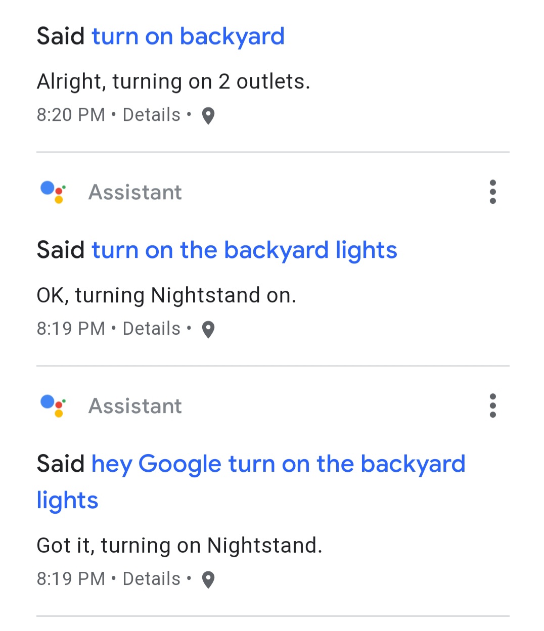 google home turn lights on with alarm
