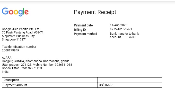 My Payment Was Succesfully Sent By Google Adsense On 10 Aug Till Not Recieved My Payment In My Ban Google Adsense Community