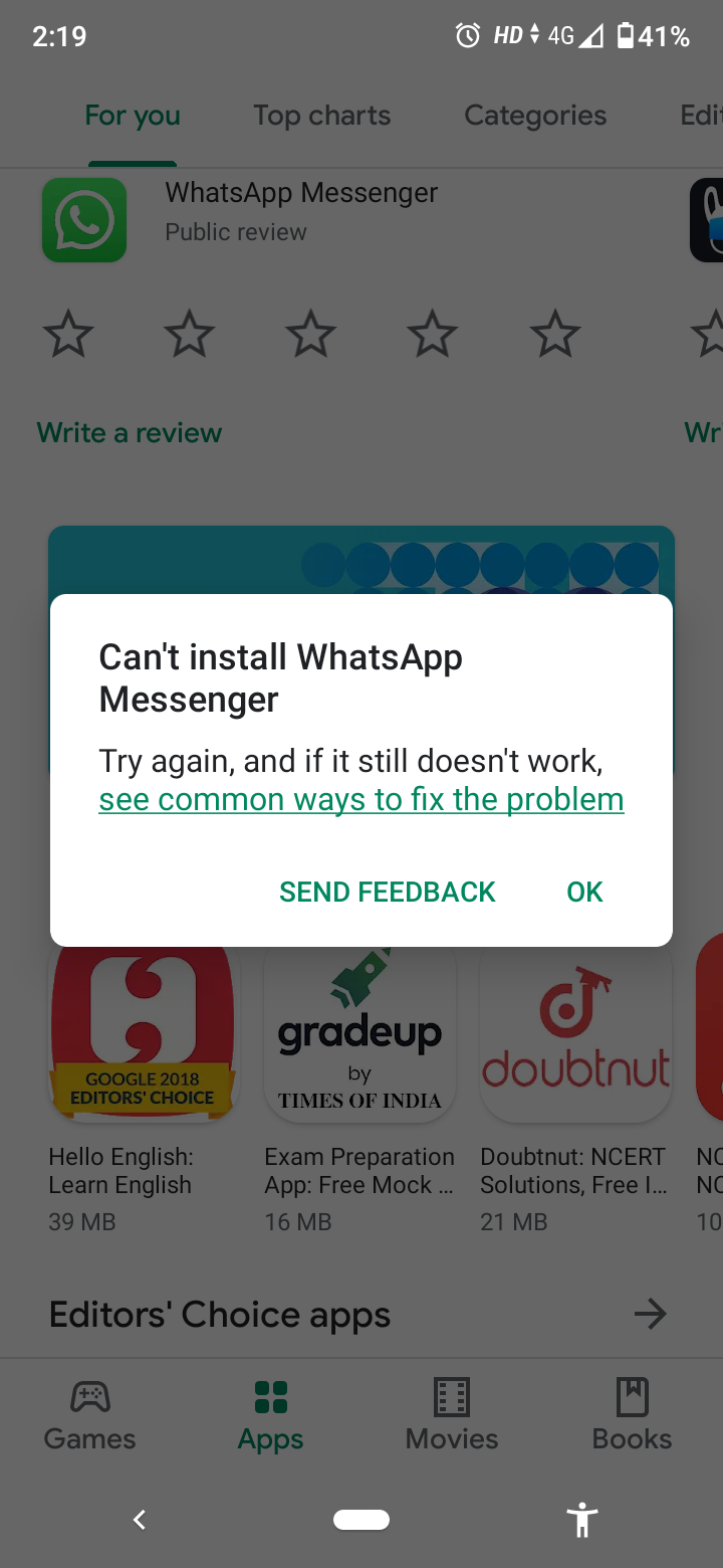 play store app install whatsapp