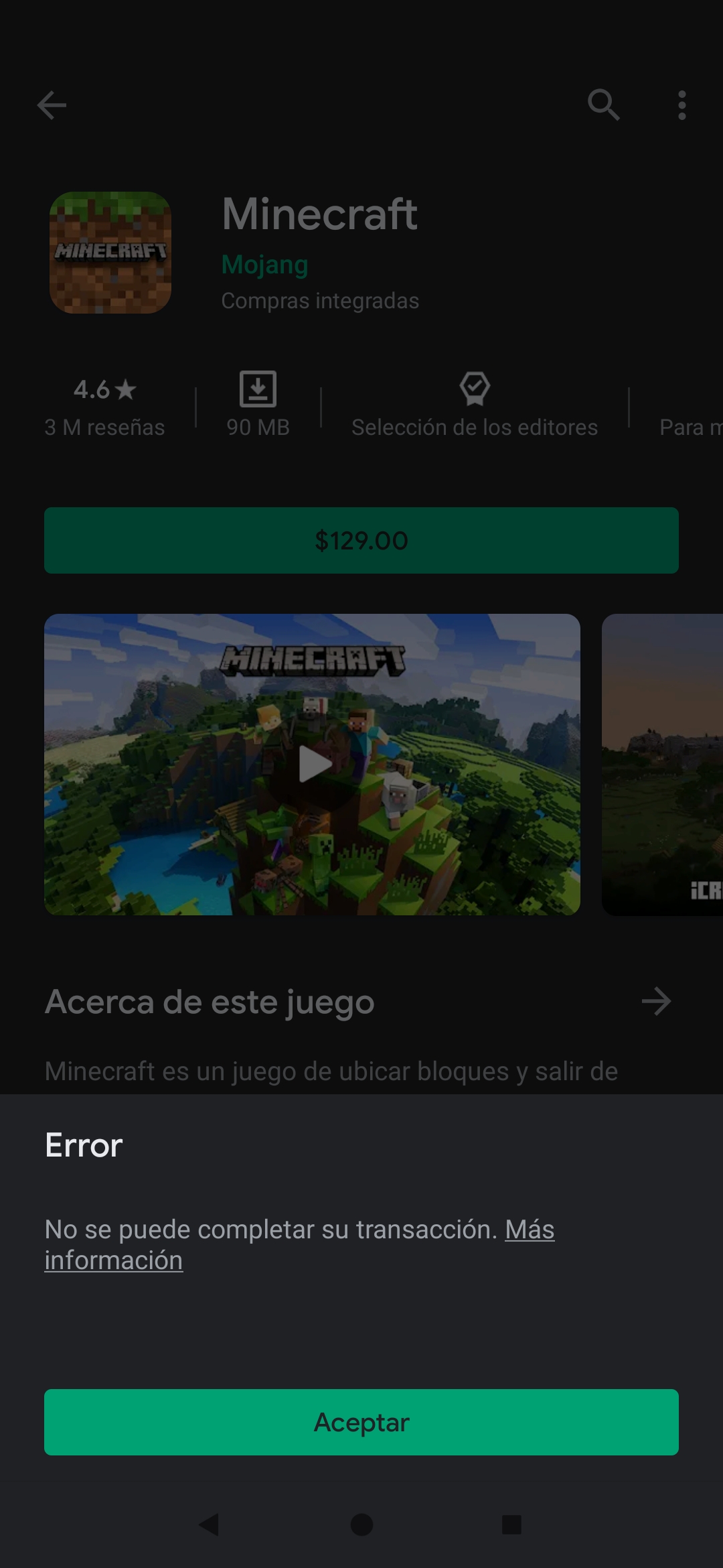 No se puede comprar mi libro por la App de