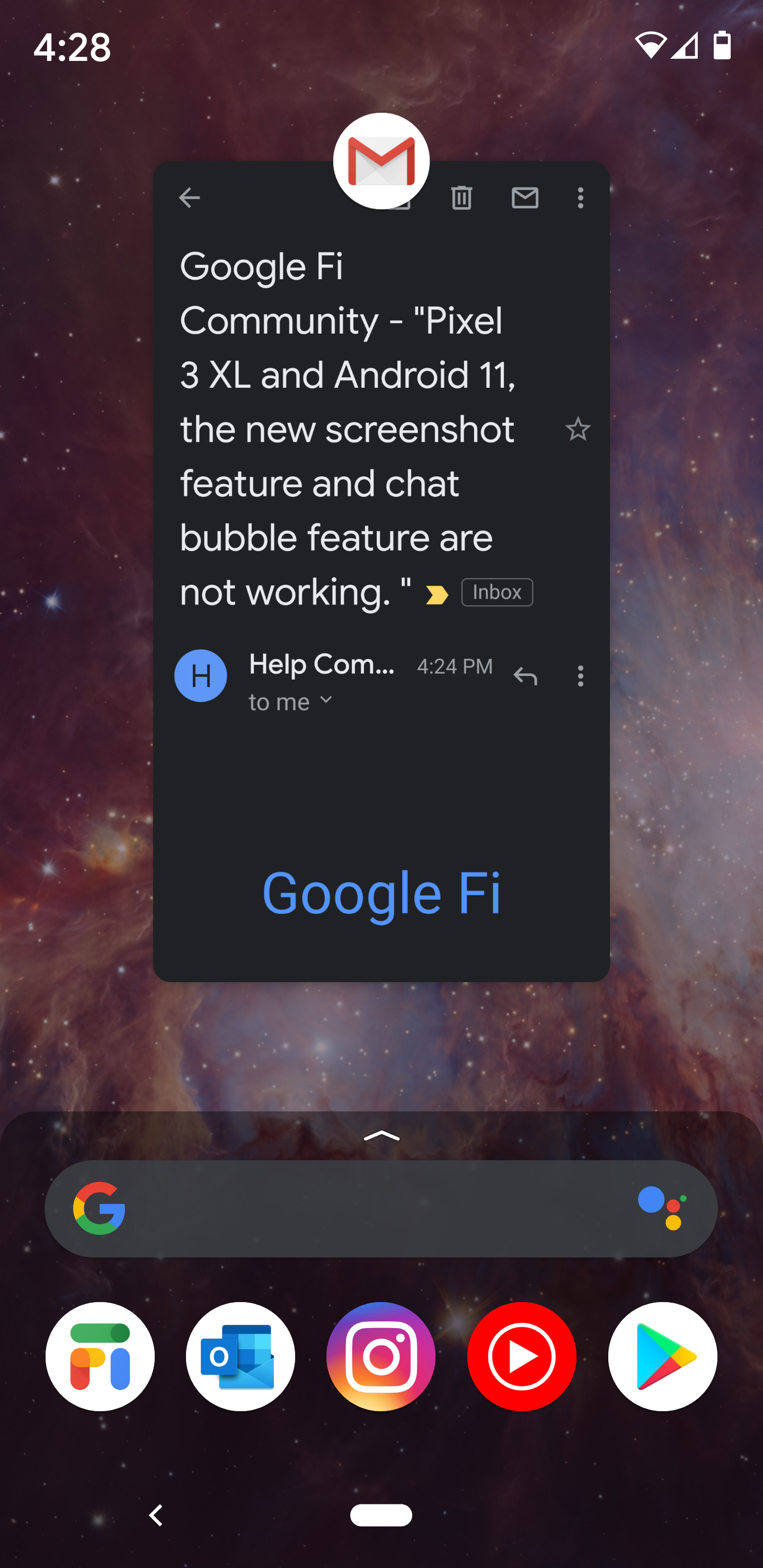 Pixel 3 Xl And Android 11 The New Screenshot Feature And Chat Bubble Feature Are Not Working Google Fi Community