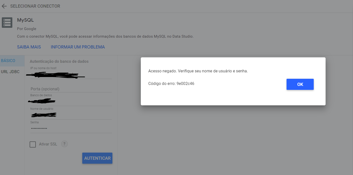 MySQL connection error - Looker Studio Community