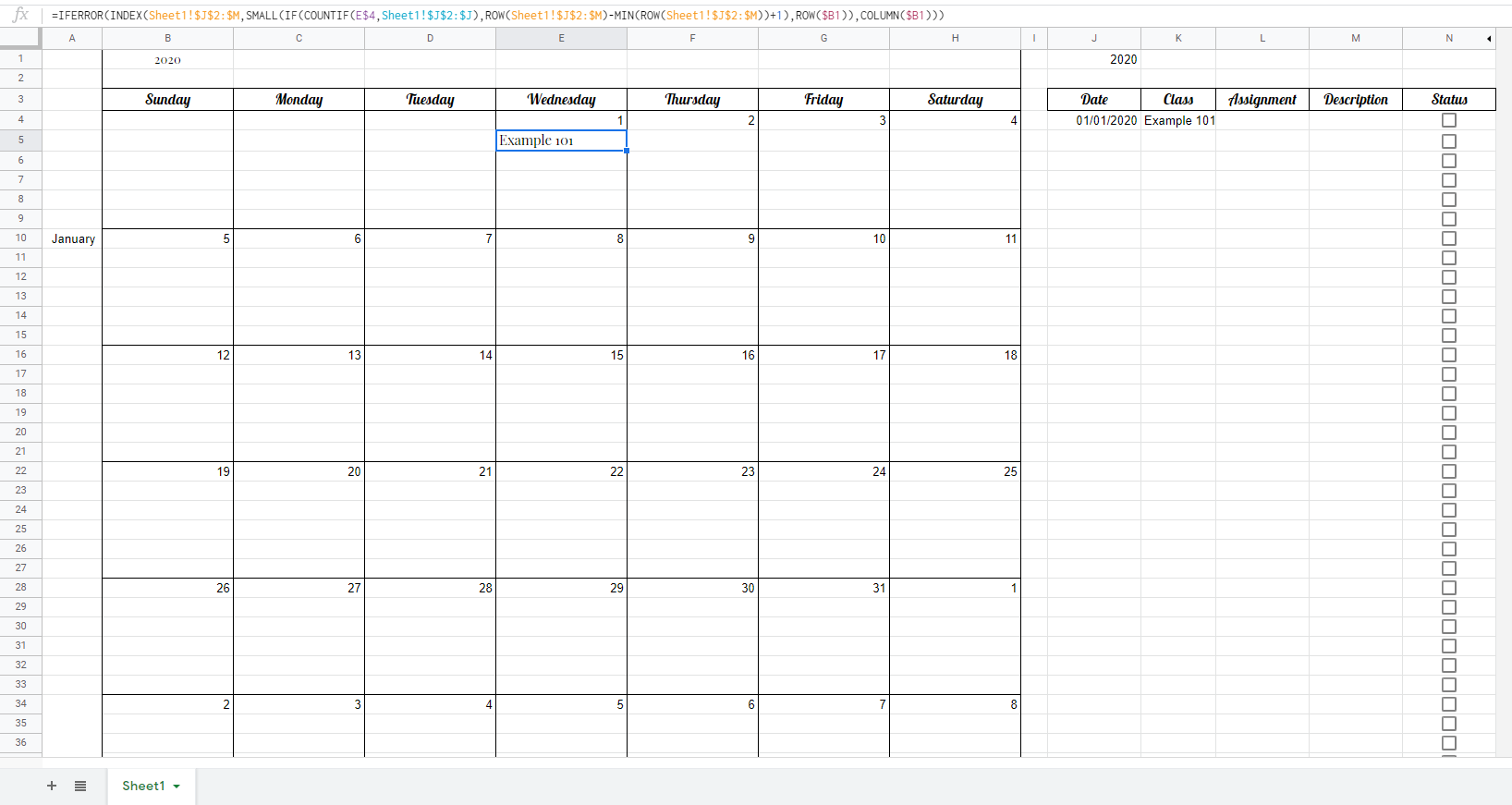 How can I make my calendar automatically change dates by changing year