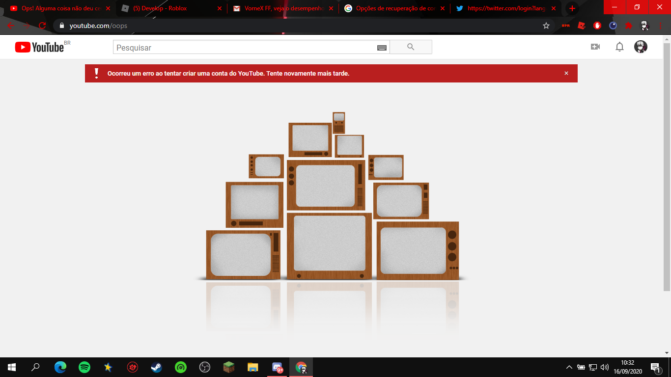 Recuperar Canal Consigo Visualizar Mas Sumiu Da Minha Conta Youtube Community - como resolver os erros do roblox youtube
