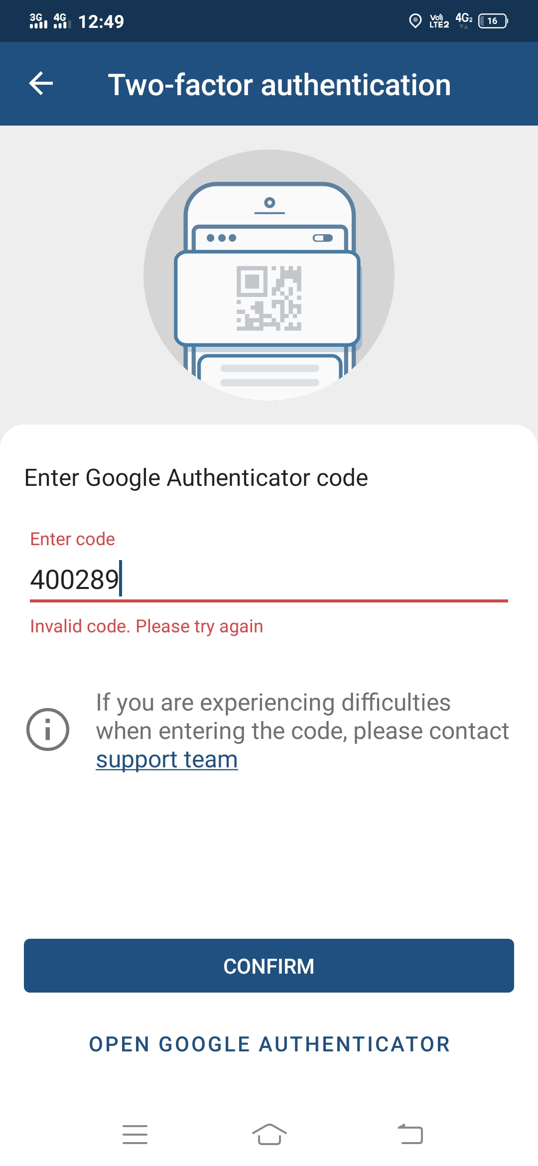 Google Authentication Otp Is Invalid Always Google Account Community