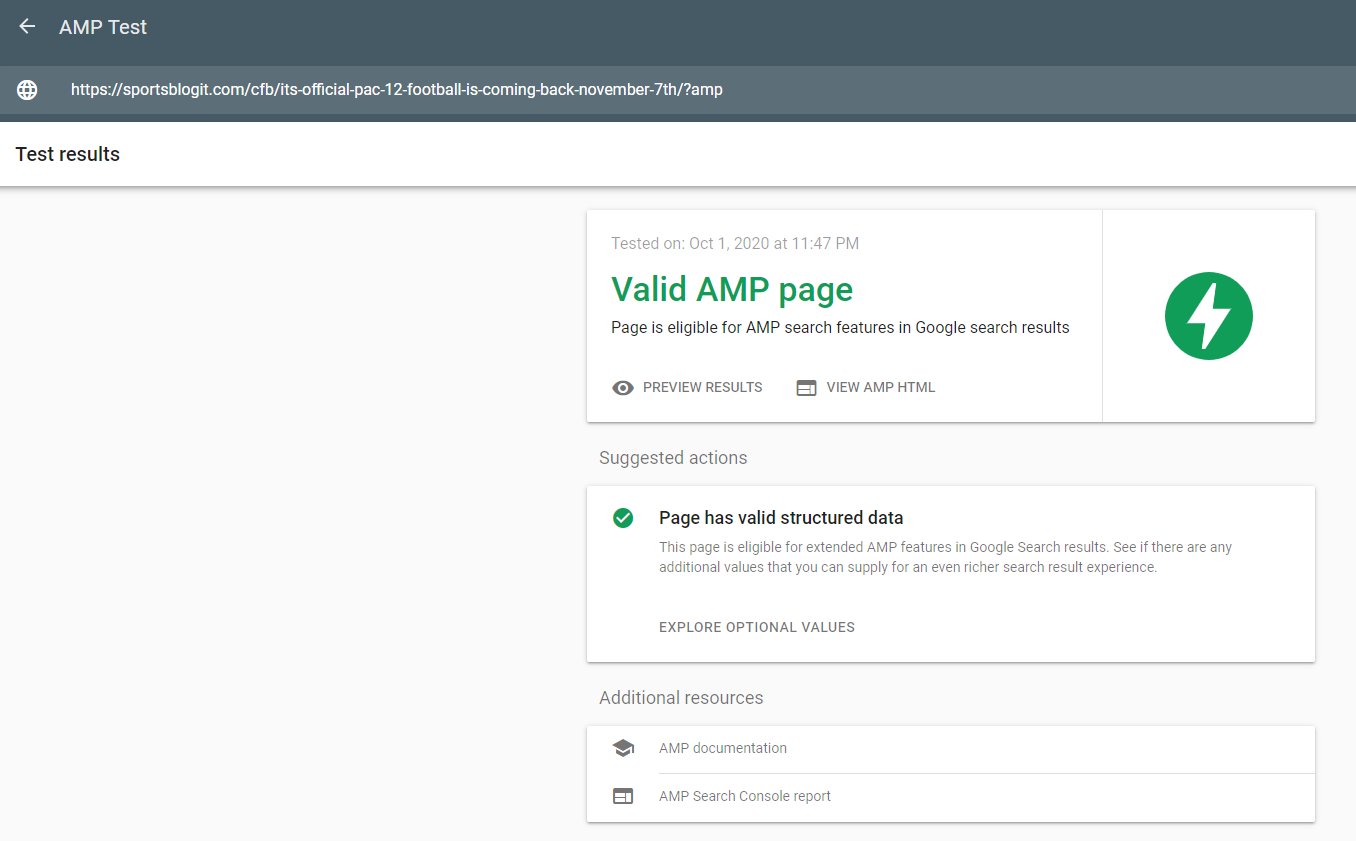 Amp тест. Rich Results. Amp url