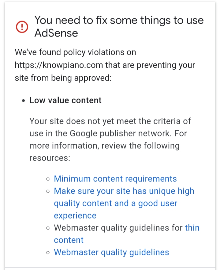 How to Fix Adsense Low Value Content