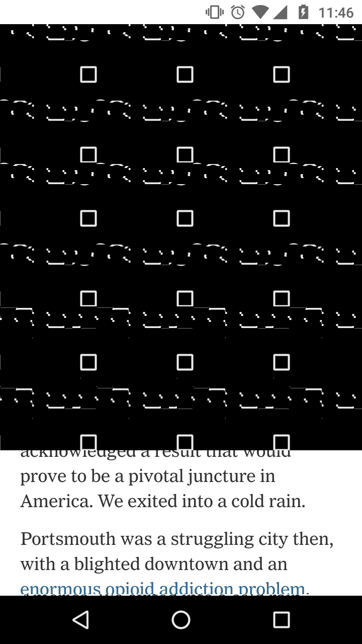 Glitching mobile browser display - Google Chrome Community