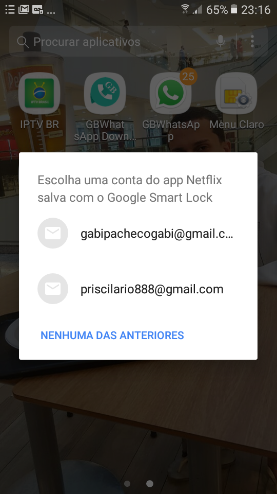 Não consigo logar no meu outro canal com meu email yahoo, aparece