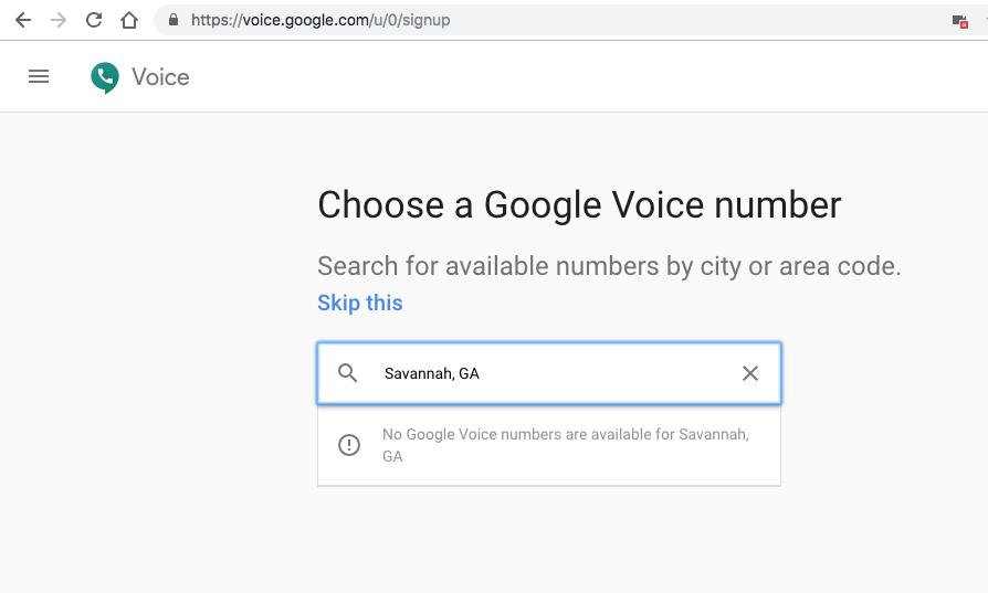 google voice phone number