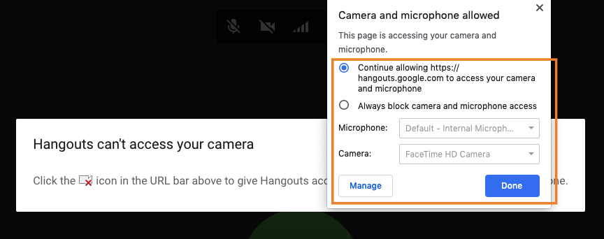 connecting microphone to hangouts on mac