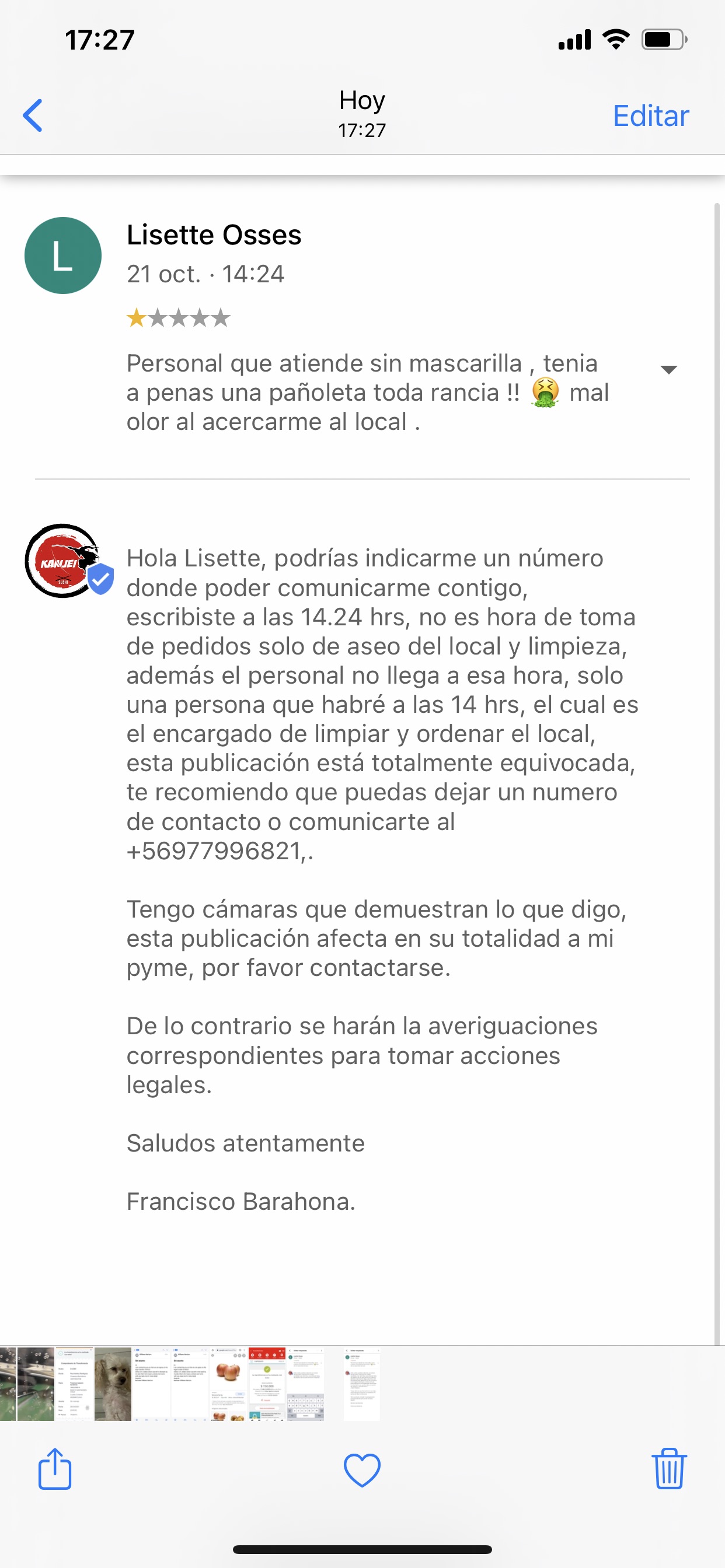 ME HAN ESCRITO UNA RESEÑA FALSA EN MI SITIO DE GOOGLE, NECESITO ELIMINARLA  INMEDIATAMENTE - Comunidad de Perfil de Empresa en Google