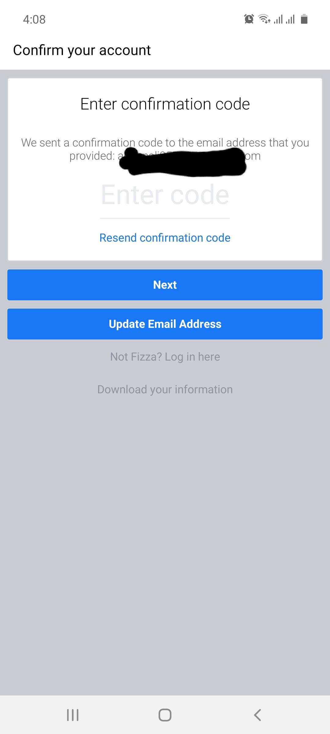 enter your confirmation code here enter your confirmation code here
