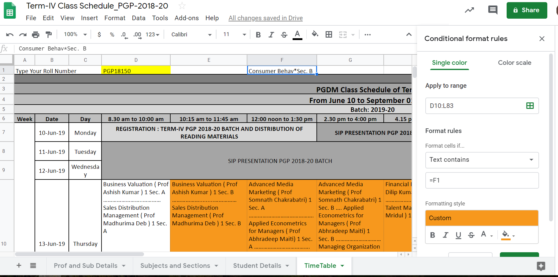 Need help with use of wildcard(*) in string in some other cell reference  for conditional formatting - Google Docs Editors Community
