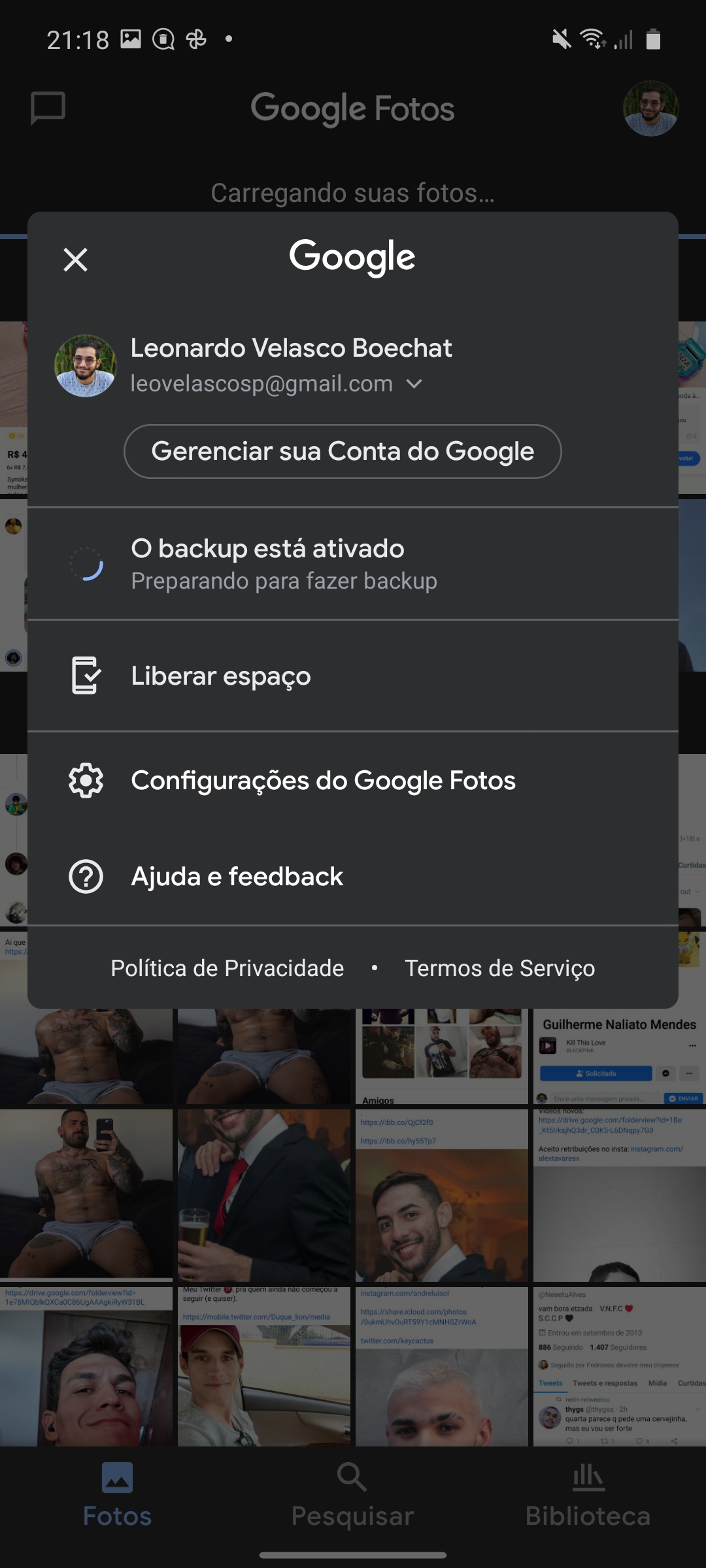 Minhas fts que não fiz backup mas ficou no Google fts pode ser