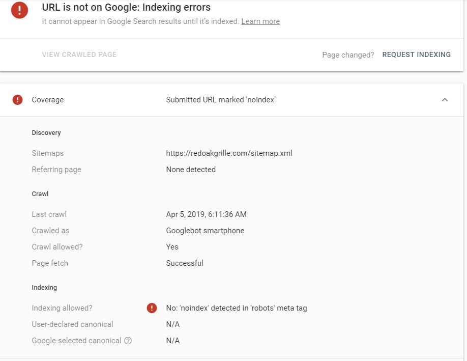 Url is not available to google cannot be indexed google search 