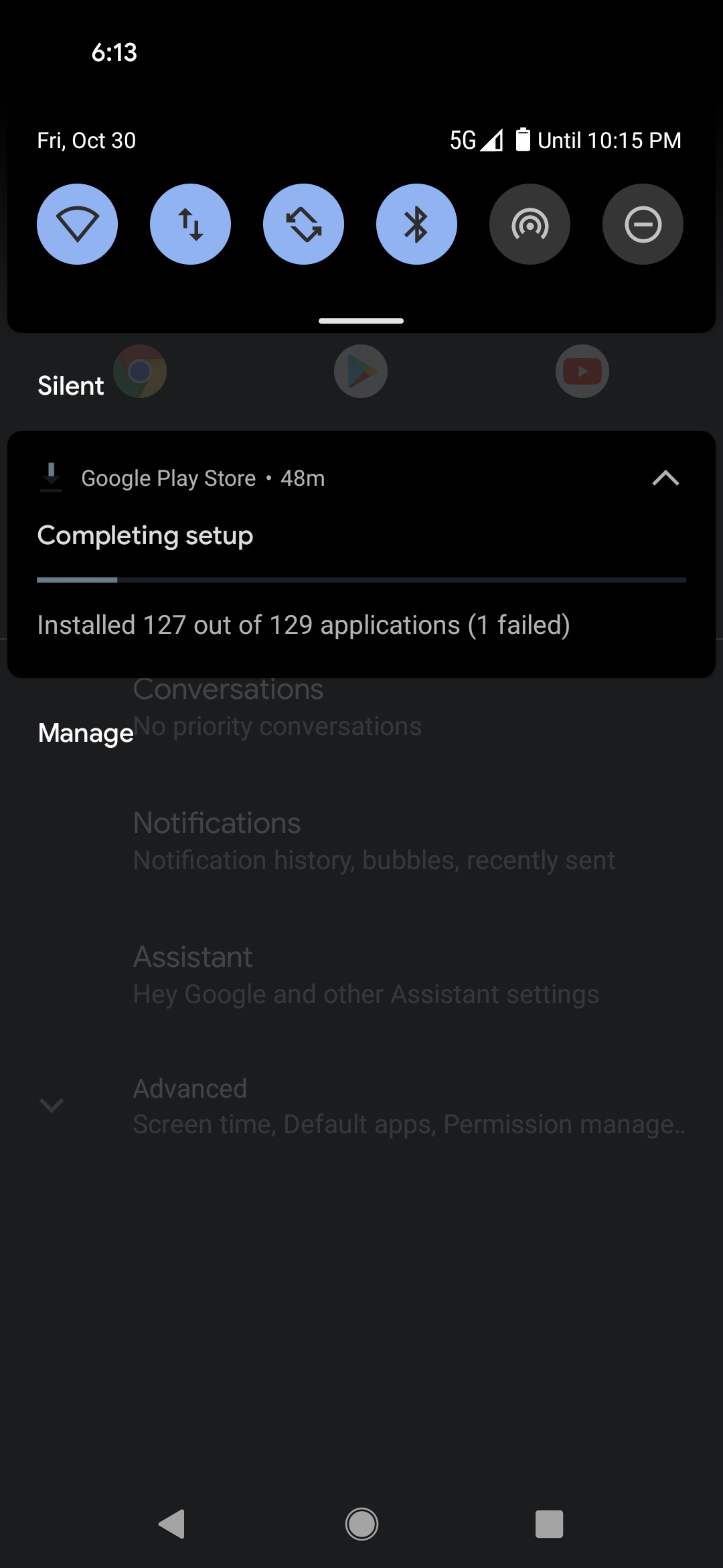 Pixel 5 Stuck Setting Up Apps - Google Pixel Community