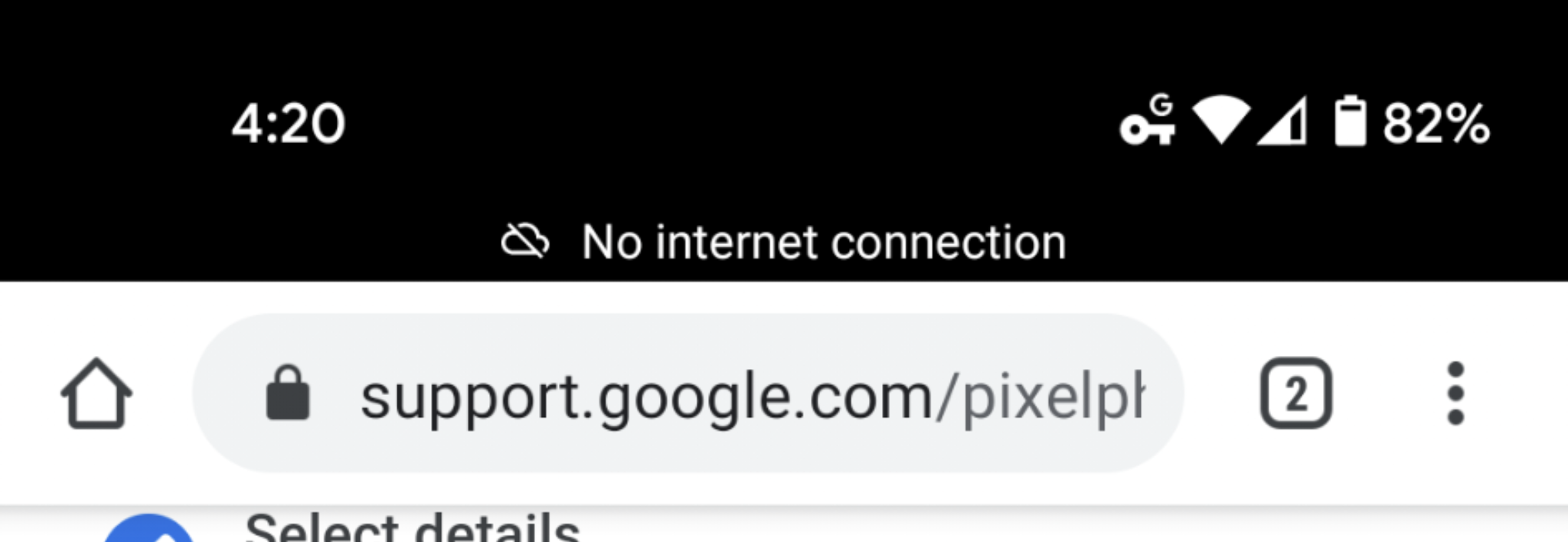 no internet connection