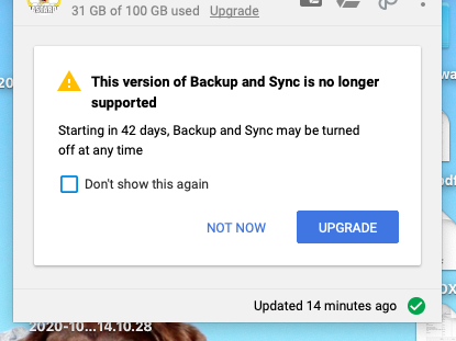 this legacy drive app google drive for mac/pc is no longer syncing