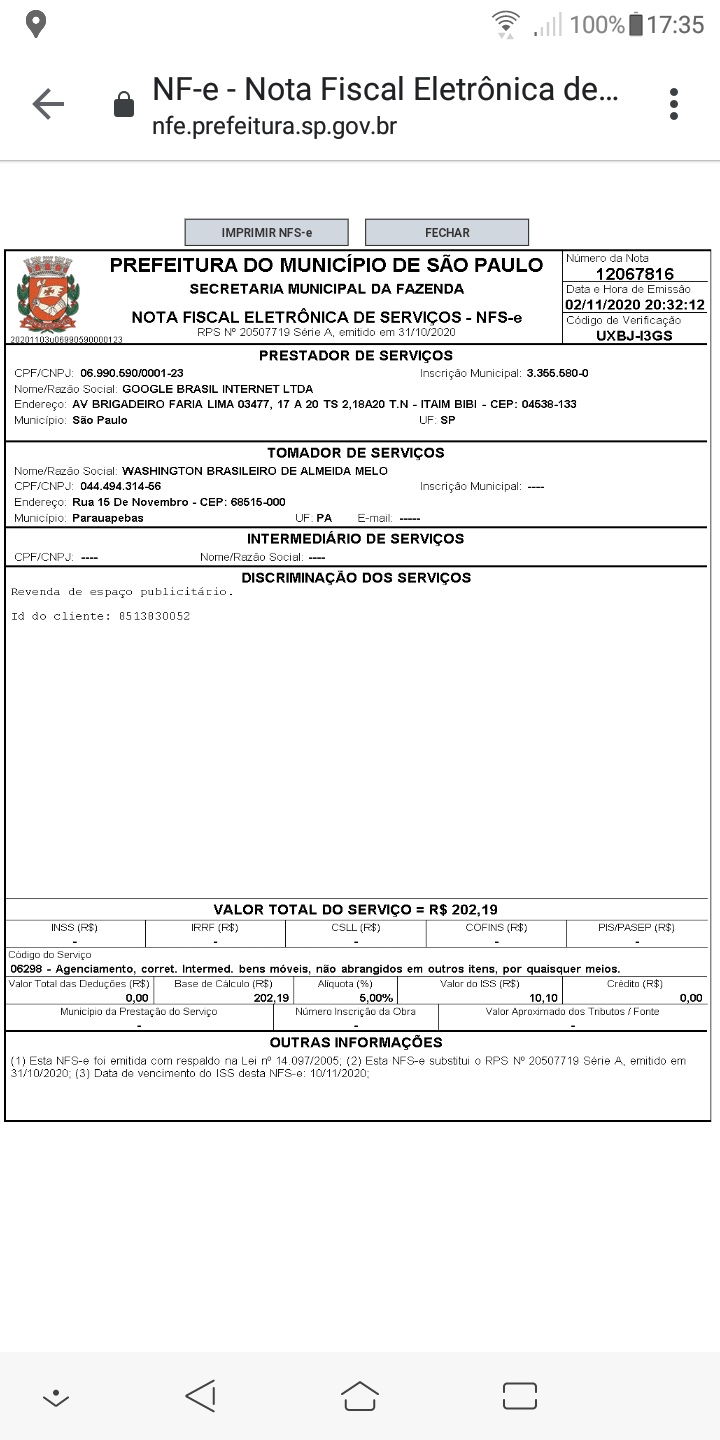 Nota Fiscal Eletrônica de Serviços ganha appTânia Gurgel