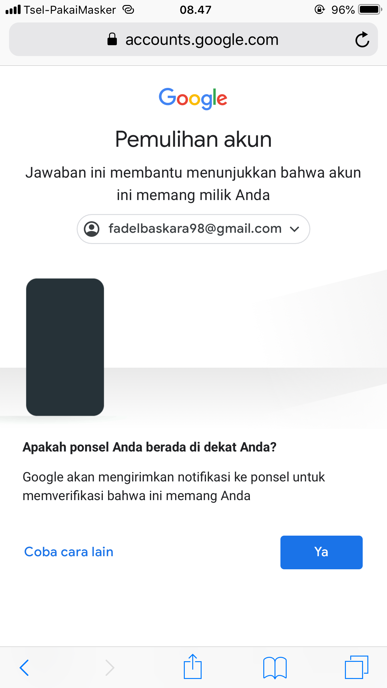 Hp Saya Hilang Dan Akun Saya Tidak Bisa Login Lagi Karna Di Minta Kode Verifikasi Komunitas Akun Google