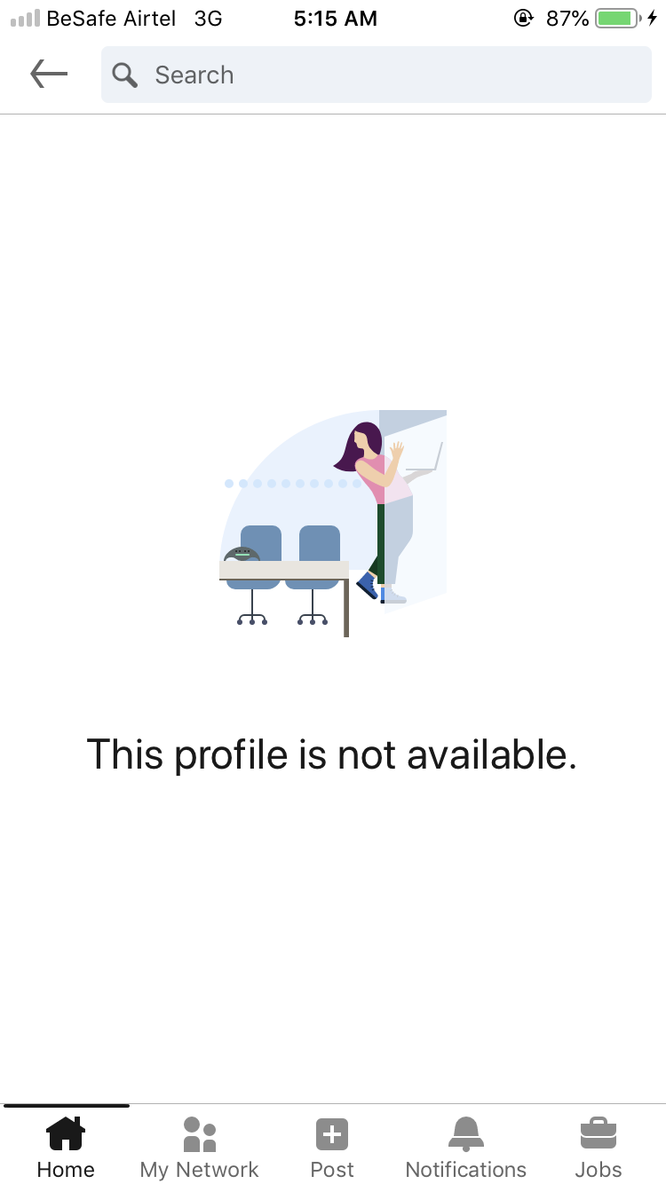 Is not available says profile this linkedin Profile Does