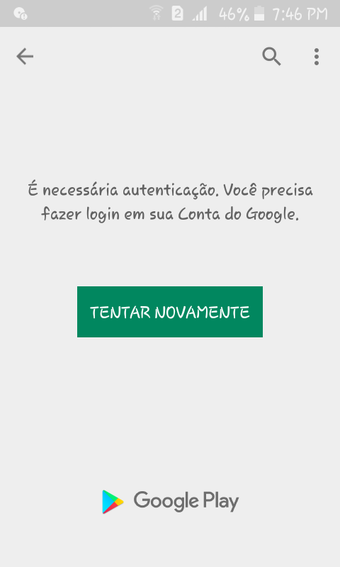 O  fica pedindo atualização mas quando abro o google play