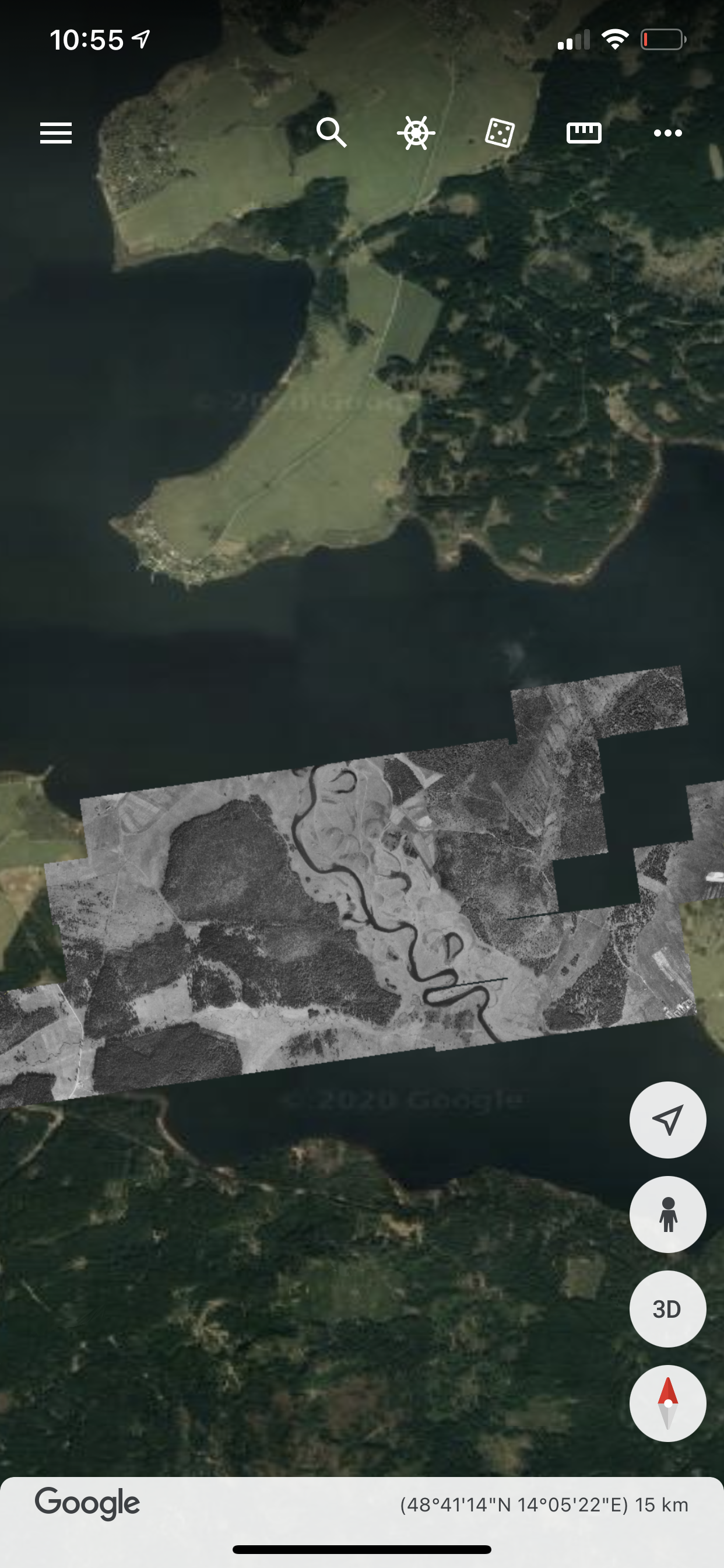 Real Siren head shown on google earth, Earth