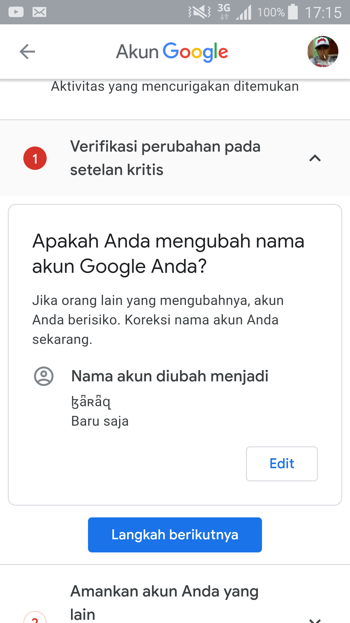 Profil Akun Google Saya - Carles Pen