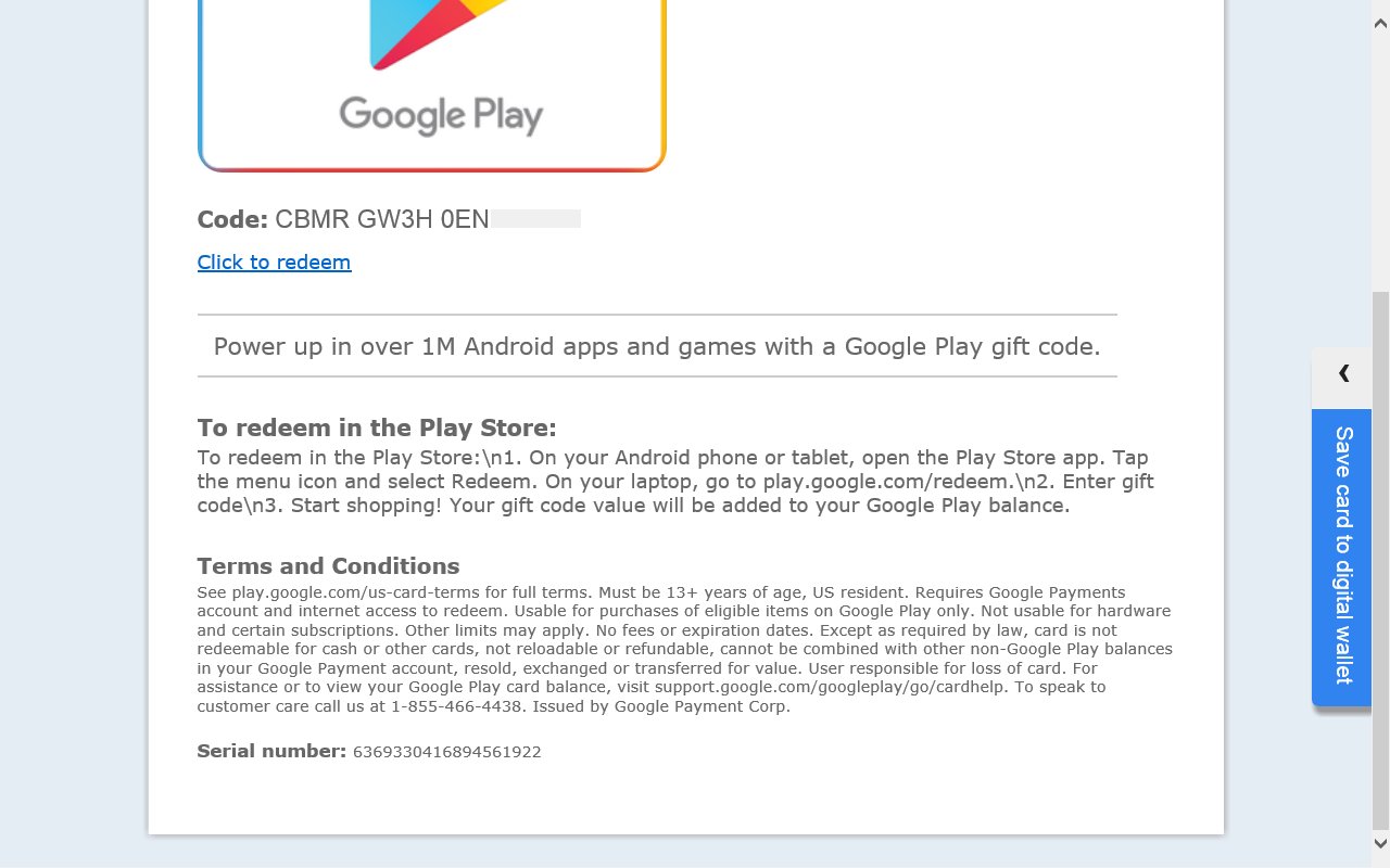 Gift Card Purchased From Amazon Google Play Community