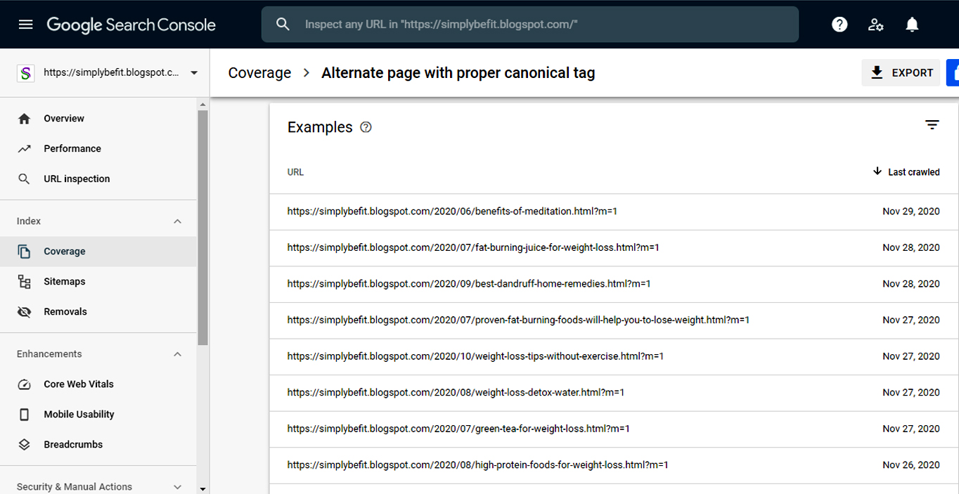 Alternate Page with Proper Canonical Tag