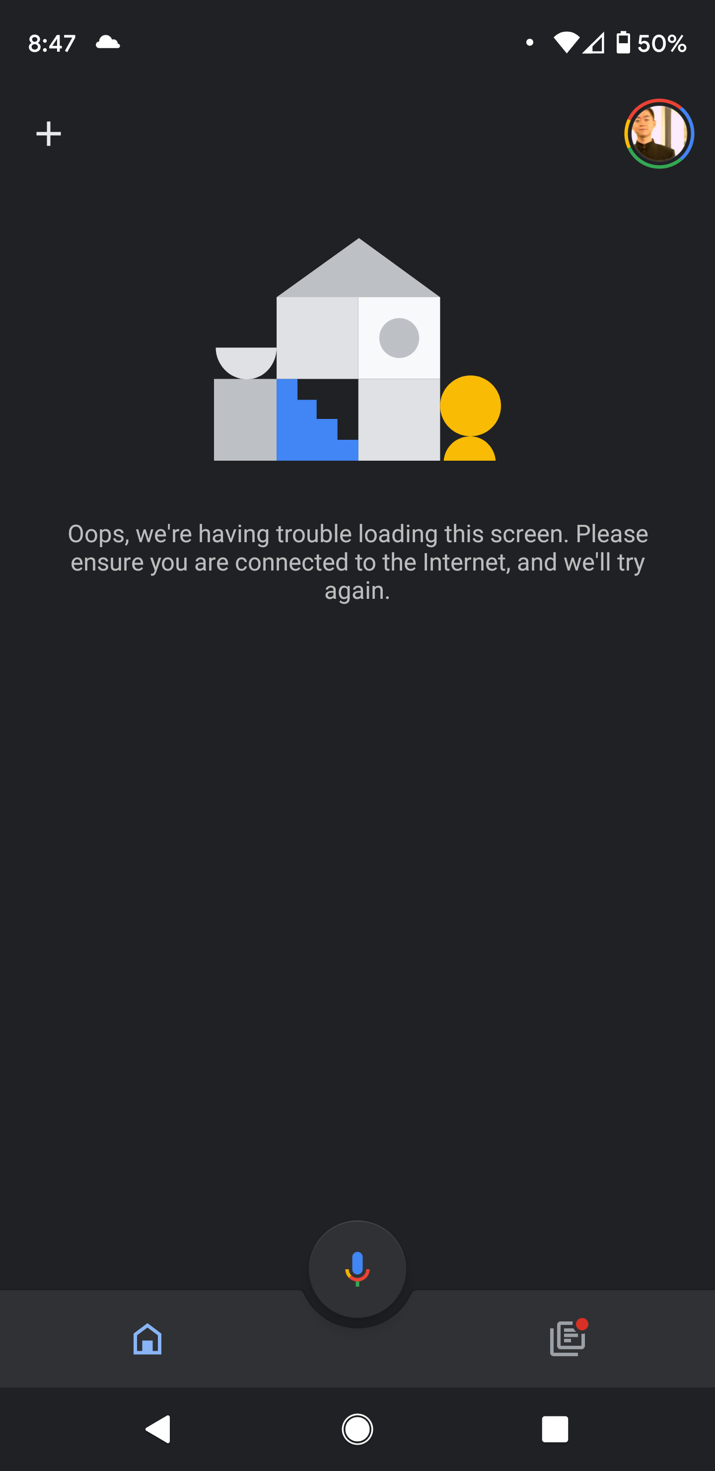 google home no internet