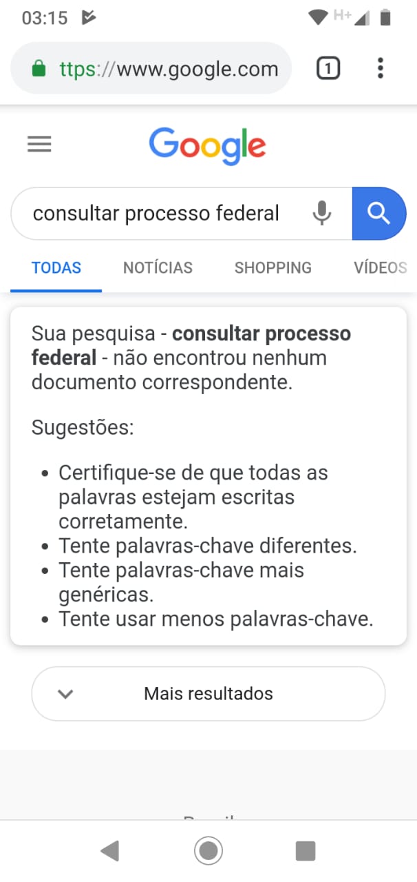 Ele fez uma busca no Google e sem saber entrou em um processo de