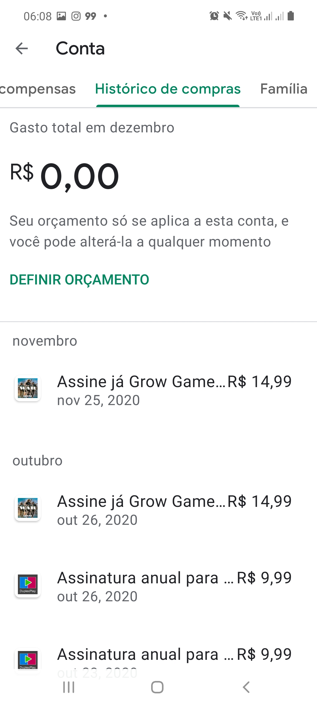 Eu fiz uma assinatura da Google Play 8 99 do free Fire para uma conta e  acabou caindo na outra conta - Comunidade Google Play