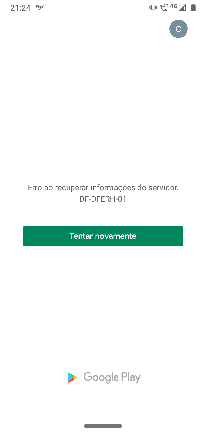 Não estou conseguindo baixar aplicativo, nem atualizar