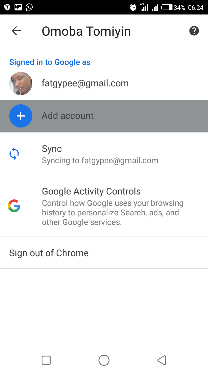 I want to add another existing account using Google and I can't.