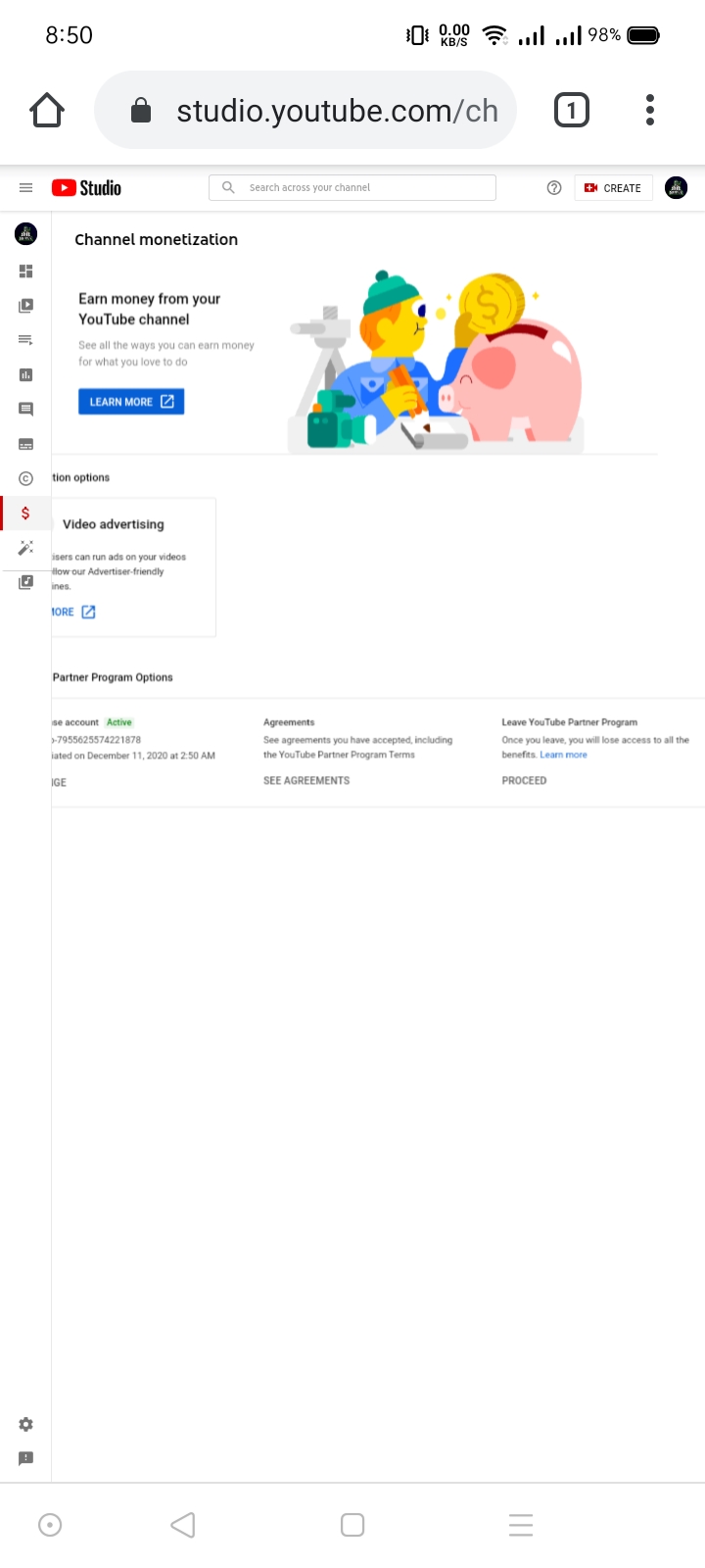 Hi Dear Youtube Team I Have Completed 1000 Subscribers And 4000 Hours Of Watch Time And Also Have Youtube Community