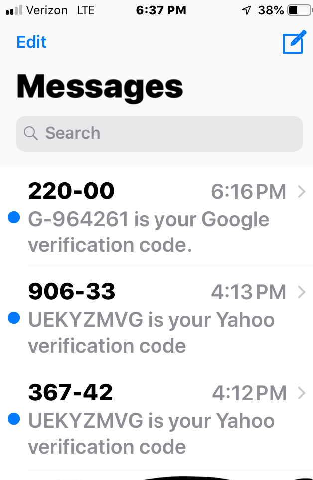 email verification code number