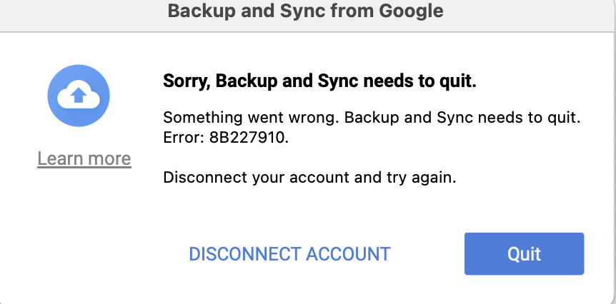 google drive sync download errors