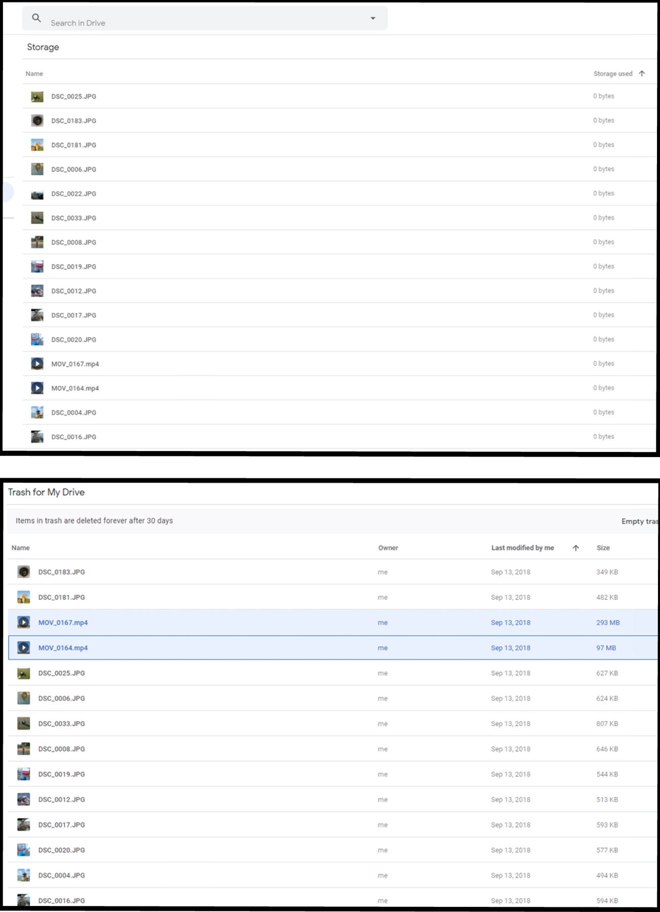 chromebook downloaded a zero byte file to google drive