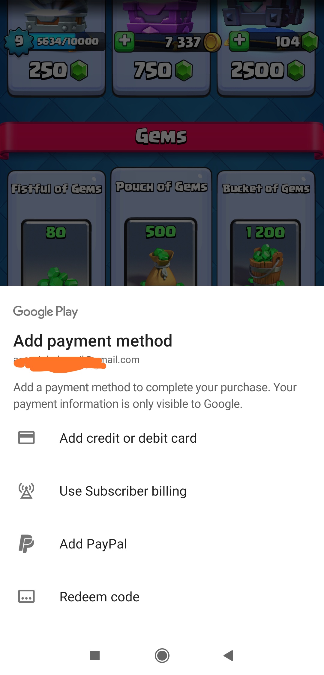 never signed into google play clash royale