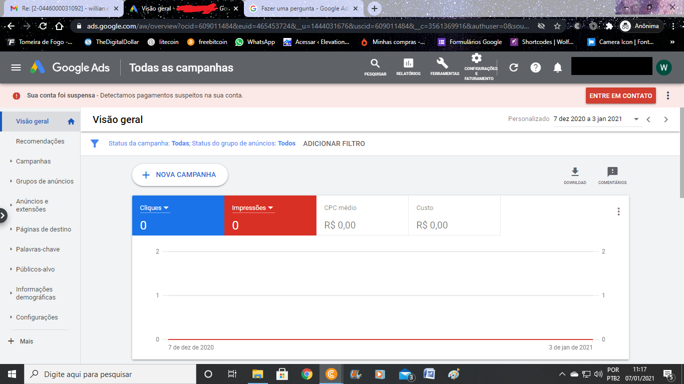 Notificações Todos Verificados Menções Sua conta está permanentemente  suspensa Depois de uma análise cuidadosa, determinamos que