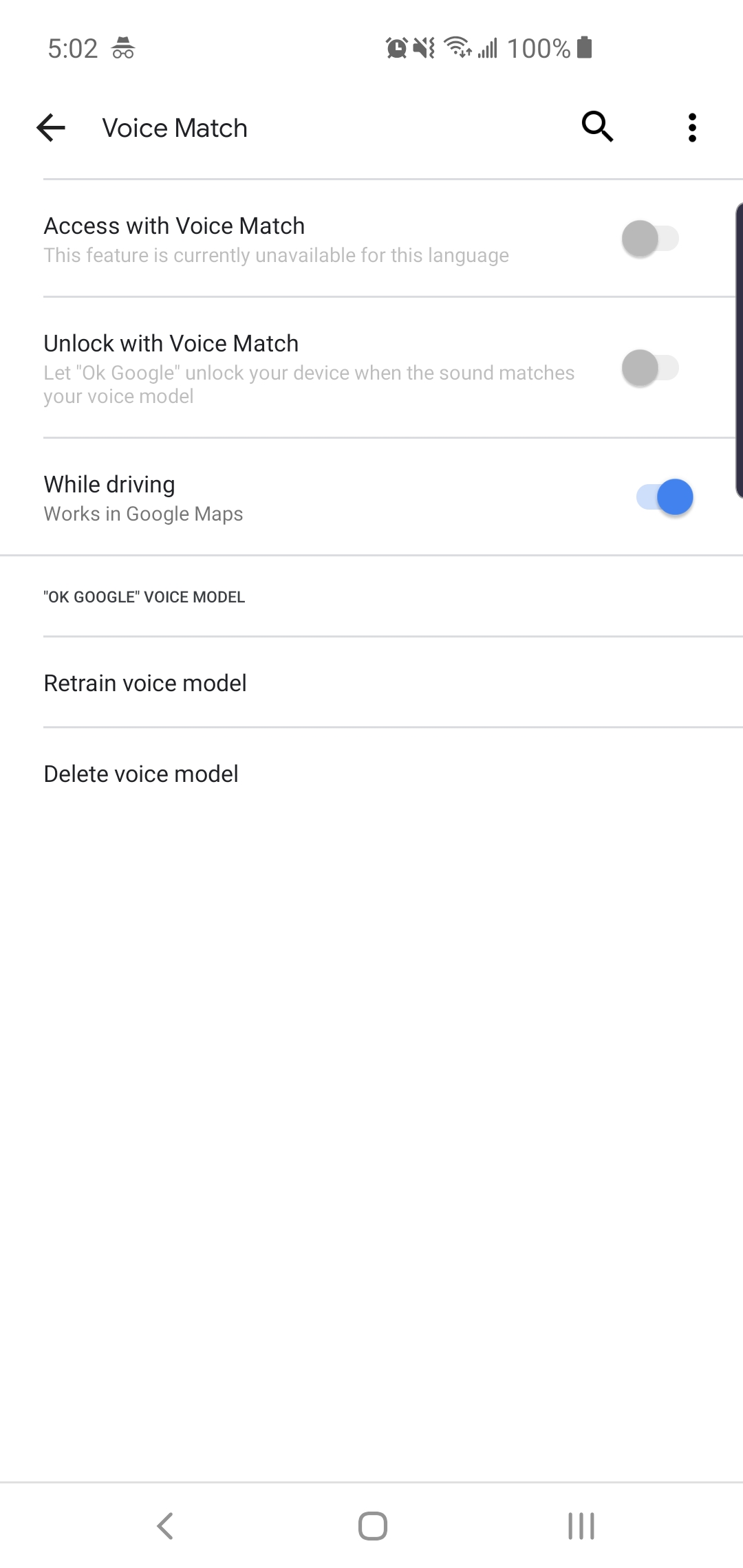 Google assistant not responding after ok Google detection