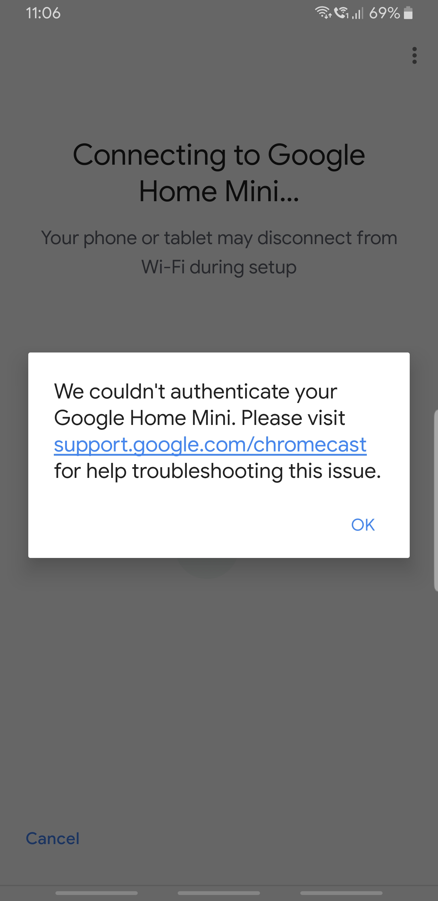 google home mini disconnects from wifi