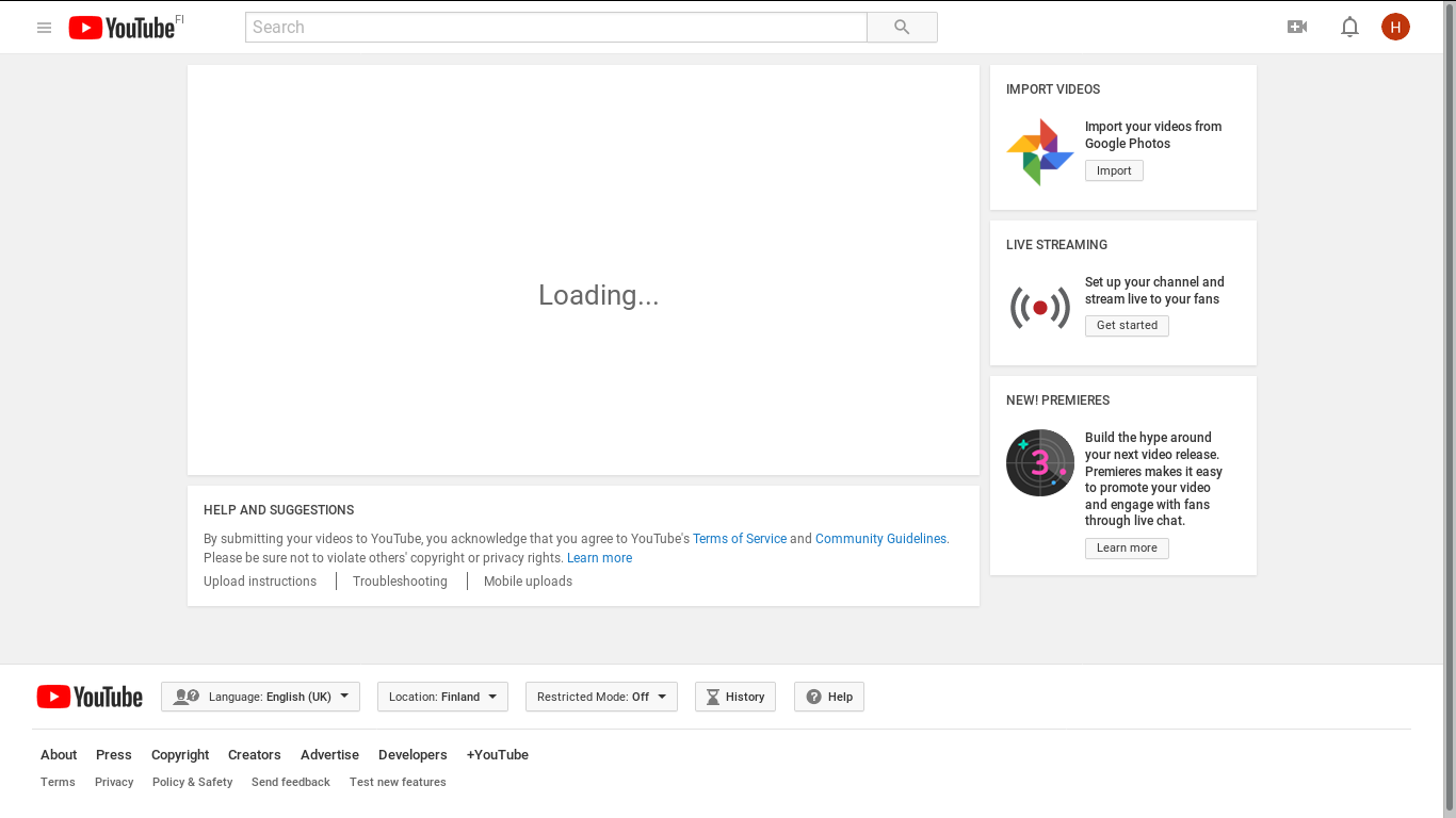 Cannot Upload A Video Stuck On Loading Youtube Community 4249