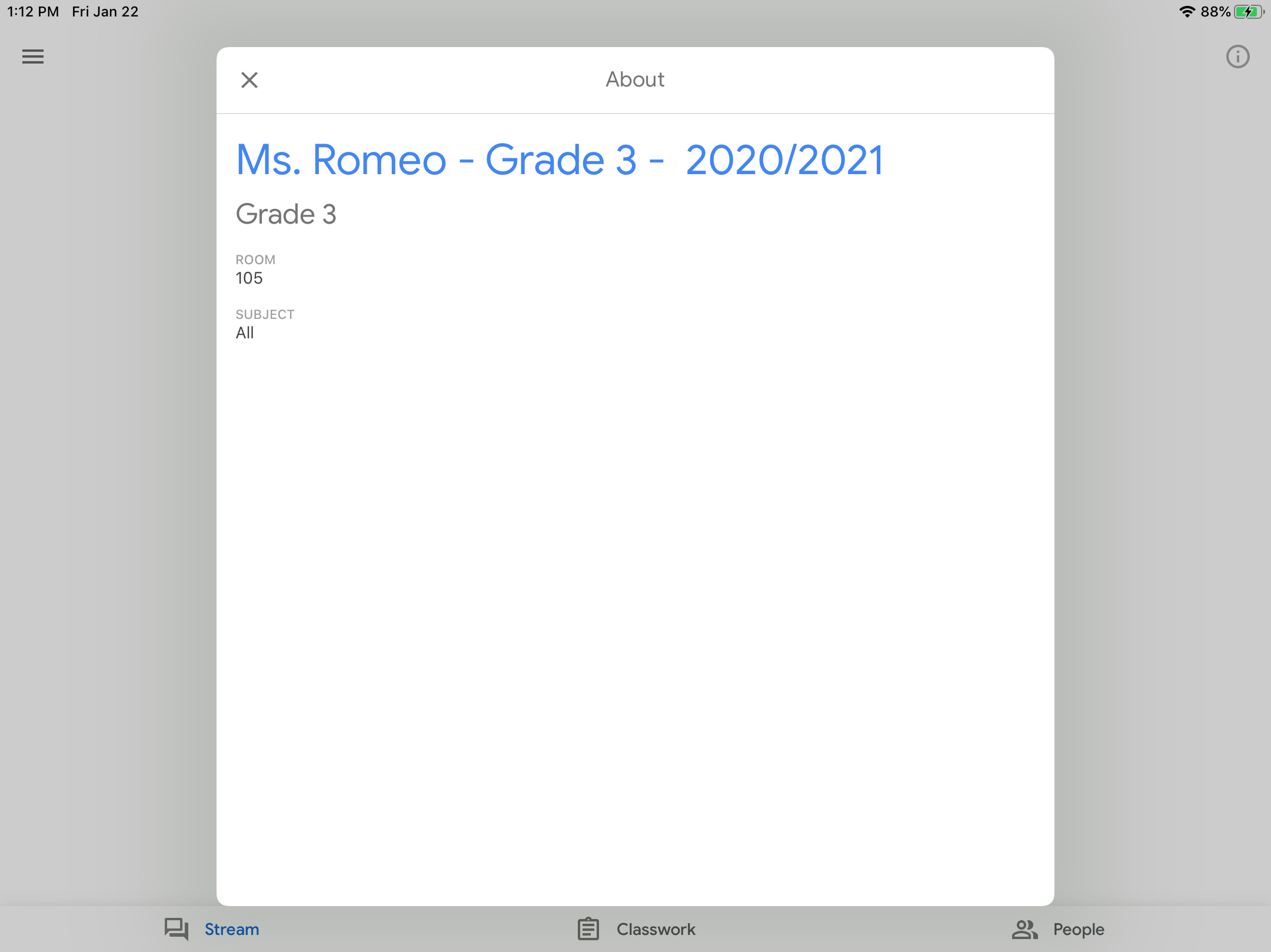 My son is in his Google Classroom but there is no link to join the Google Meet.