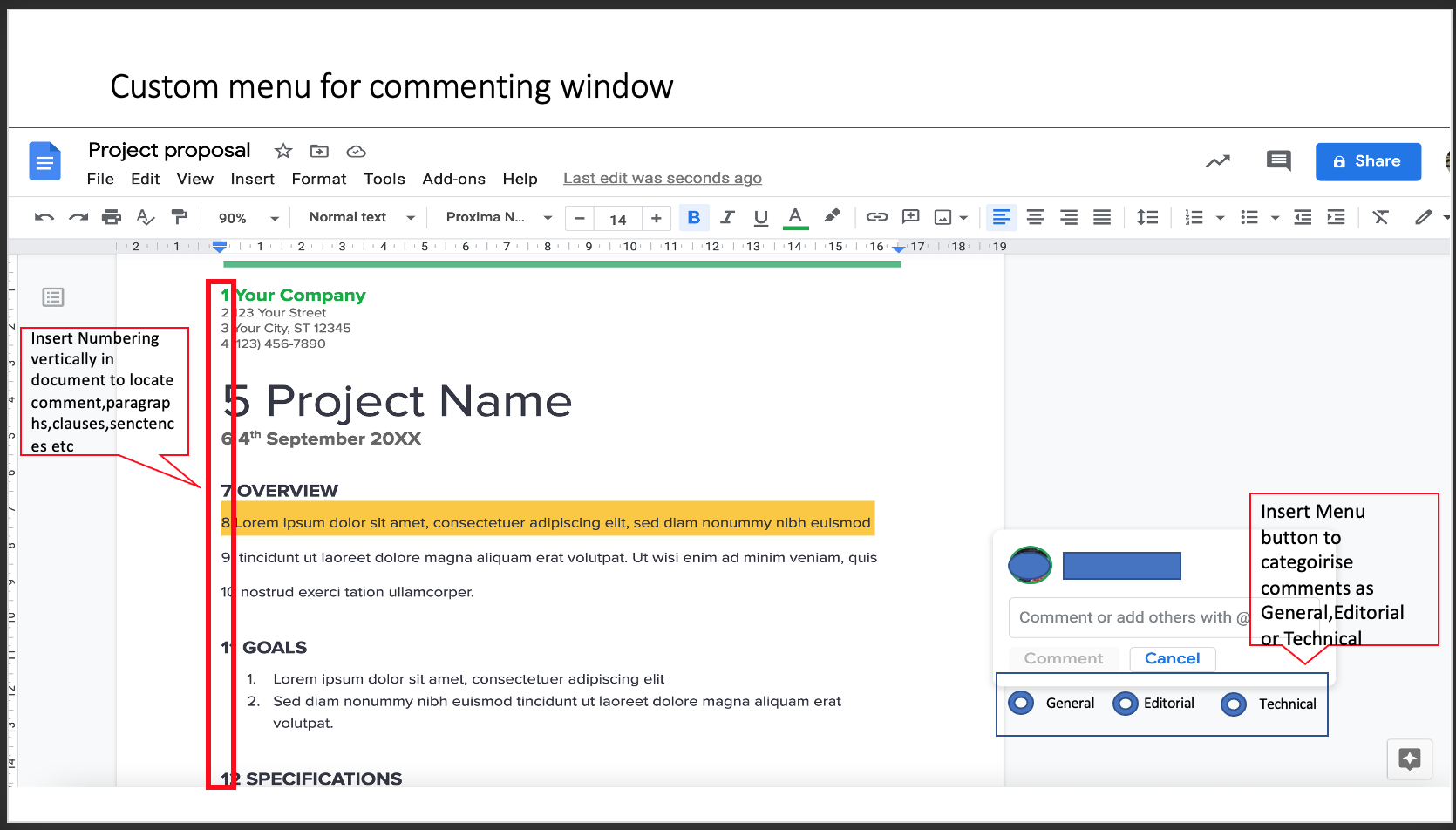 How to use Google Docs comments