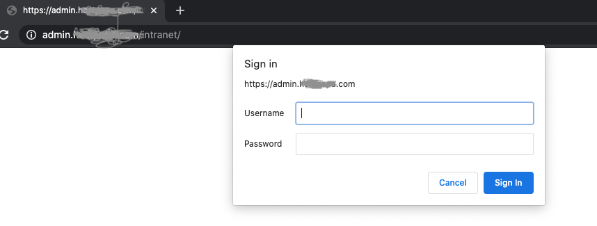 google chrome authentication required